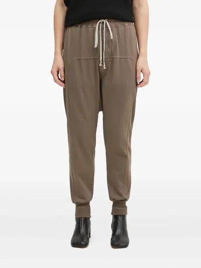 Rick Owens Drkshdw Drawstring Pocket Trousers In Brown