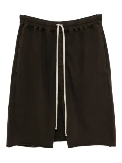Rick Owens Drkshdw Drawstring-pod Shorts In Black