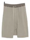 Rick Owens Drkshdw Drawstring-pod Shorts In Gray