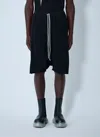 Rick Owens Drkshdw Drawstring Pod Track Shorts In Black