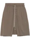 Rick Owens Drkshdw Drawstring Pods Shorts In Brown
