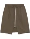 Rick Owens Drkshdw Drawstring Pods Shorts In Brown