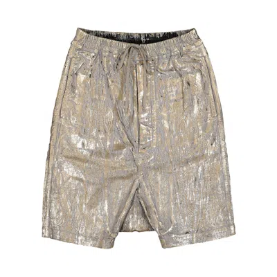 Pre-owned Rick Owens Drkshdw Drawstring Pods Shorts 'gold' | Men's Size S