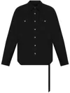 Rick Owens Drkshdw Button-up Cotton Shirt In Schwarz