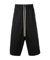 Rick Owens Drkshdw Black Drawstring Shorts In Black