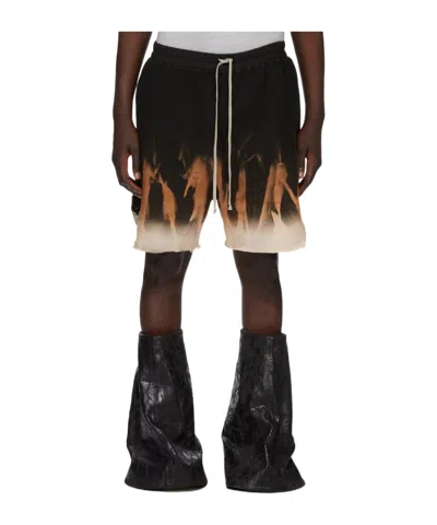 RICK OWENS DRKSHDW RICK OWENS DRKSHDW MID-RISE TIE-DYE PRINTED SHORTS