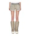 Rick Owens Drkshdw Drkshdw Fw25 Concordians Fog Denim Boxer Shorts In Green