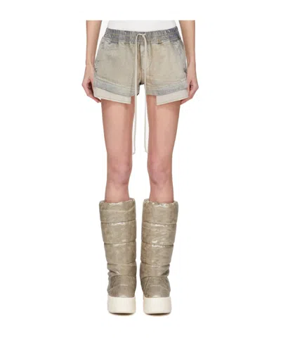 Rick Owens Drkshdw Drawstring Shorts In Green