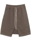 Rick Owens Drkshdw Drawstring Pods Shorts In Brown