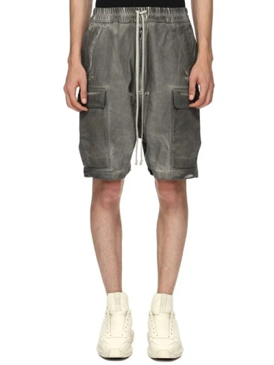 Rick Owens Drkshdw Drawstring Shorts In Dark Gray