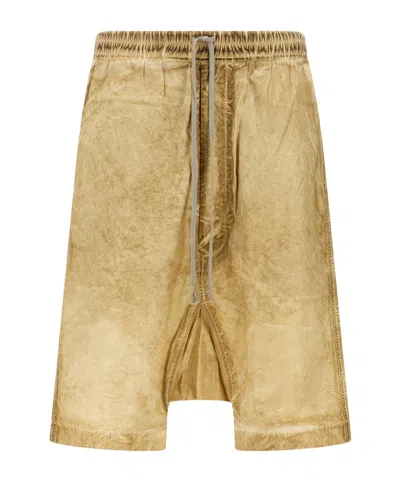 Rick Owens Drkshdw Drawstring Shorts In Nude