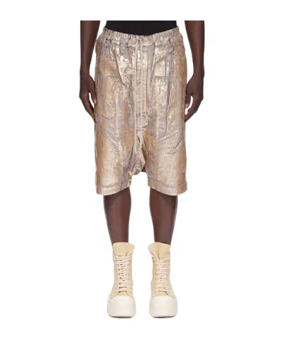 Rick Owens Drkshdw Drawstring Shorts In Nude