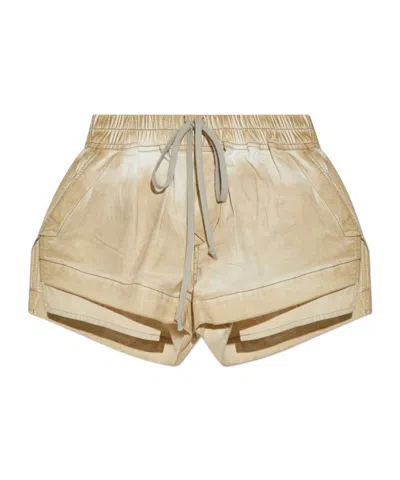 Rick Owens Drkshdw Drawstring Shorts In Nude
