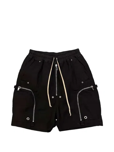 Rick Owens Drkshdw Drawstring Shorts With Bauhaus Zip Details In Black