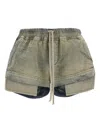 Rick Owens Drkshdw Fw25 Concordians Fog Denim Boxer Shorts In Gray