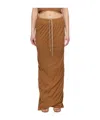 Rick Owens Drkshdw Orange Hollywood Pull On Pillar Maxi Skirt