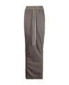 Rick Owens Drkshdw Luxor Pillar Cotton Maxi Skirt In Gray