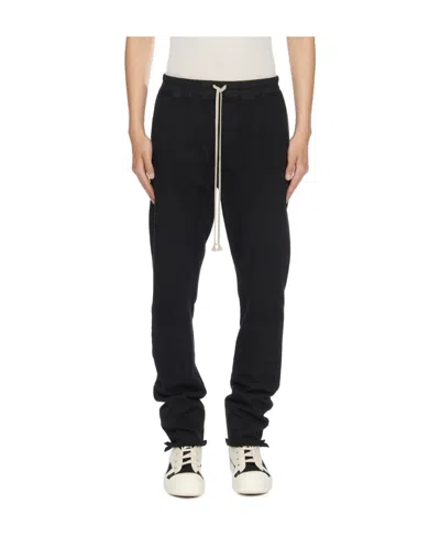Rick Owens Drkshdw Drawstring Straight-leg Track Pants In Black