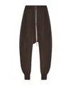 Rick Owens Drkshdw Drawstring Sweatpants In Brown
