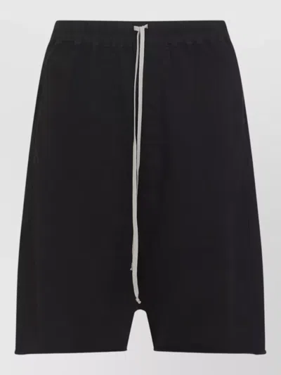 Rick Owens Drkshdw Drawstring Trousers Pods Style Back Pockets In Black