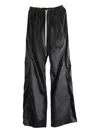 Rick Owens Drkshdw Drawstring-waist Buttoned-side Trousers In Black