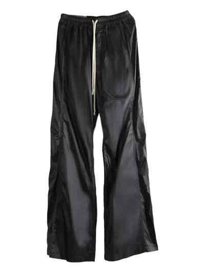 Rick Owens Drkshdw Drawstring-waist Buttoned-side Trousers In Black