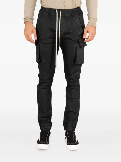 Rick Owens Drkshdw Drawstring-waist Cargo Pants In Black