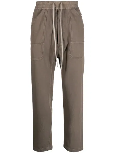 Rick Owens Drkshdw Drawstring-fastening Waist Trousers In Brown
