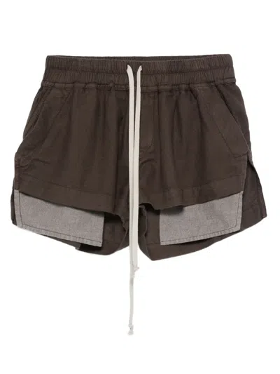 Rick Owens Drkshdw Drawstring-waist Shorts In Brown