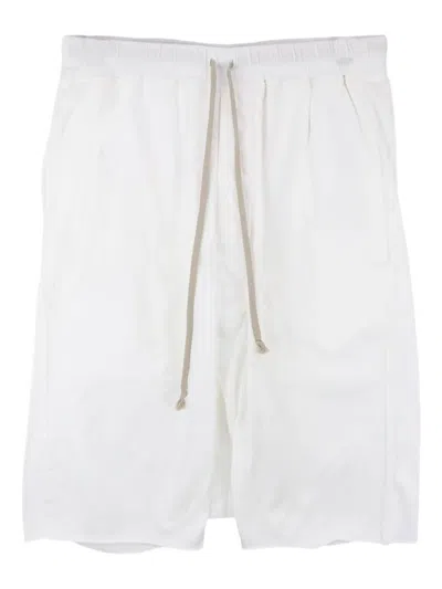 Rick Owens Drkshdw Drawstring-waist Shorts In White