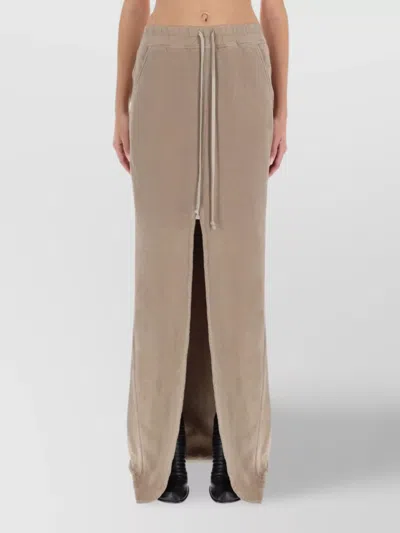 RICK OWENS DRKSHDW DRAWSTRING WAIST SKIRT SIDE POCKETS