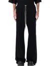 Rick Owens Drkshdw Drawstring Wide-leg Trousers In Black