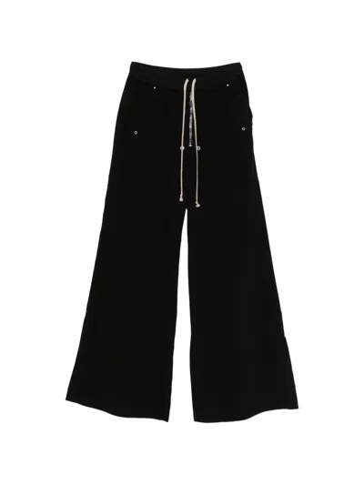 Rick Owens Drkshdw Drawstring Wide Leg Trousers In Black