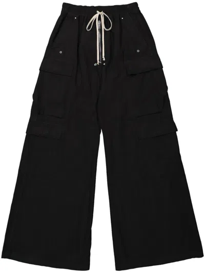 RICK OWENS DRKSHDW DRAWSTRING WIDE-LEG TROUSERS