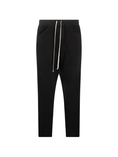 Rick Owens Drkshdw Drawstring-waist Drop-crotch Trousers In Black
