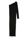 Rick Owens Drkshdw Ziggy One Shoulder Maxi Dress In Black