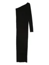 Rick Owens Drkshdw Ziggy One Shoulder Maxi Dress In Black