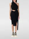 Rick Owens Drkshdw Drkshdw By Rick Owens Asymmetric Black Dress With Cut-out Details In Schwarz
