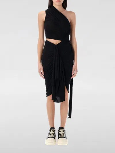 RICK OWENS DRKSHDW DRESS RICK OWENS DRKSHDW WOMAN COLOR BLACK,G72121002