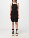 Rick Owens Drkshdw Black Hollywood Racer Back Tank Minidress In Schwarz