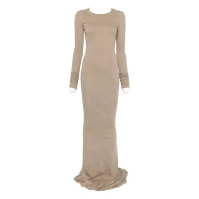 Rick Owens Drkshdw Long Sleeve Dress In Neutral
