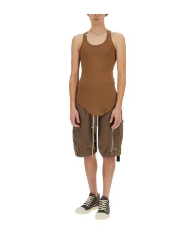 RICK OWENS DRKSHDW RICK OWENS DRKSHDW SLEEVELESS CURVED HEM TANK TOP