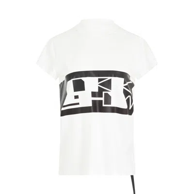 Rick Owens Drkshdw Logo短袖平纹针织t恤 In White,black
