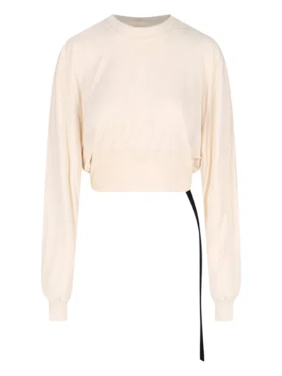 Rick Owens Drkshdw Drkshdw By Rick Owens "classic Mini" Crop T-shirt – Ivory