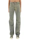 Rick Owens Drkshdw Fog Cut Denim Pants In Gray
