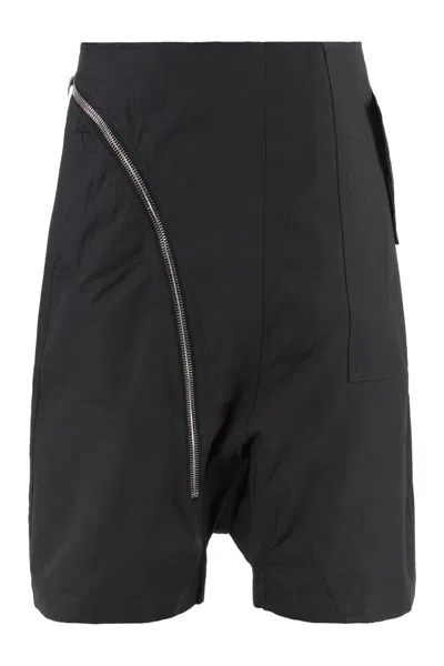 Rick Owens Drkshdw Drkshdw By Rick Owens Cotton Bermuda Shorts In Black