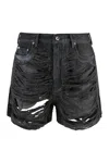 Rick Owens Drkshdw Drkshdw By Rick Owens Man Denim Shorts Lead Size 33 Cotton In Grey