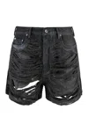 Rick Owens Drkshdw Drkshdw By Rick Owens Man Denim Shorts Lead Size 33 Cotton In Grey