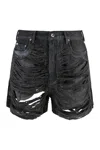 Rick Owens Drkshdw Drkshdw By Rick Owens Man Denim Shorts Lead Size 33 Cotton In Grey