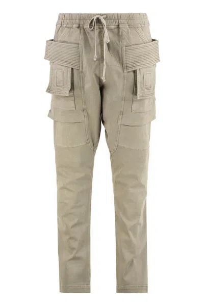 Rick Owens Drkshdw Drkshdw By Rick Owens Cotton Cargo-trousers In Grey
